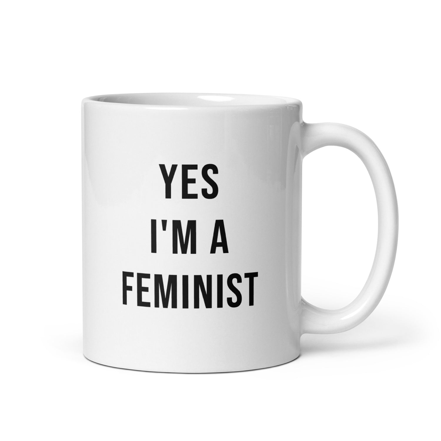 Yes I'm a Feminist Muki, Valkoinen-Musta
