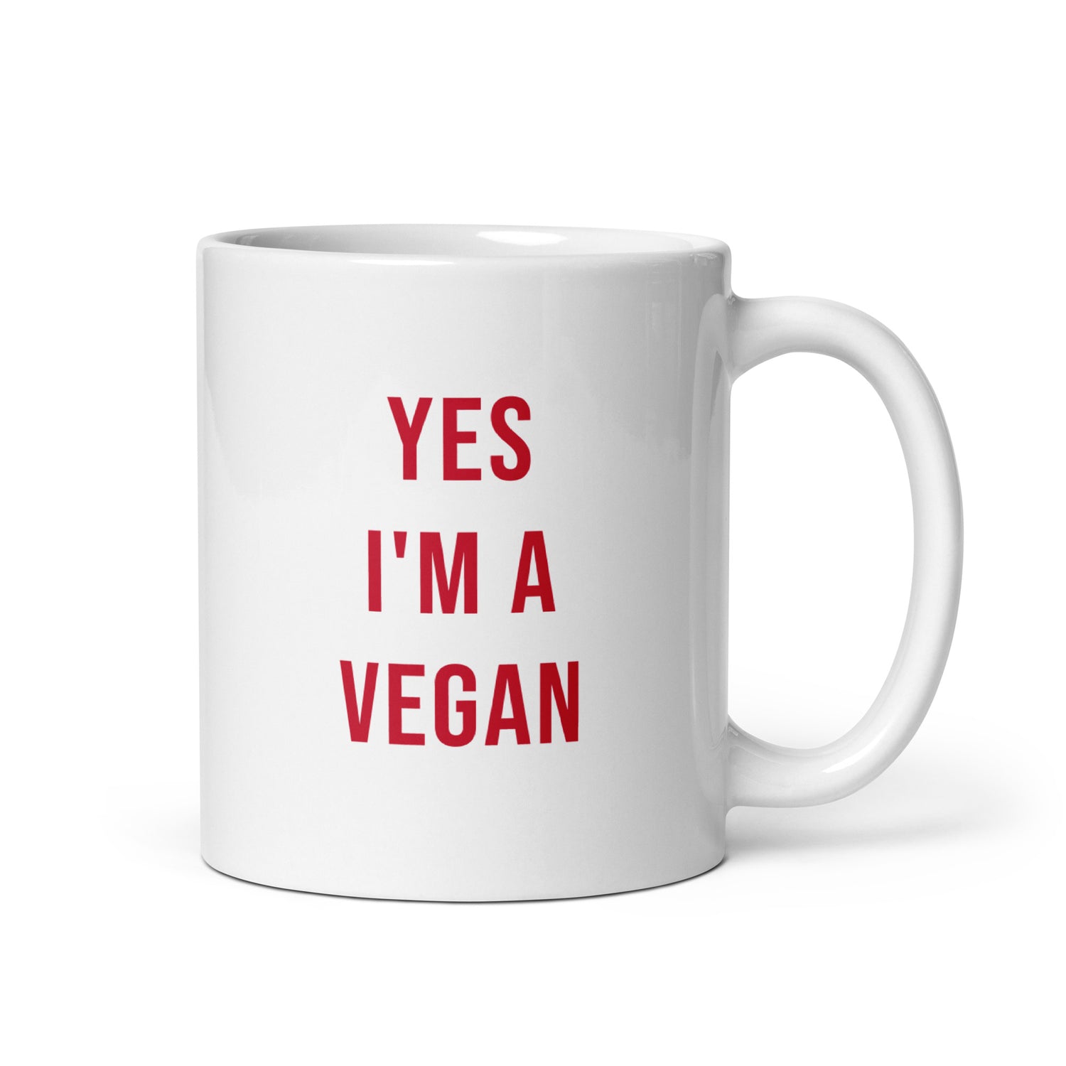 Yes I'm a Vegan Muki, Valkoinen-Punainen