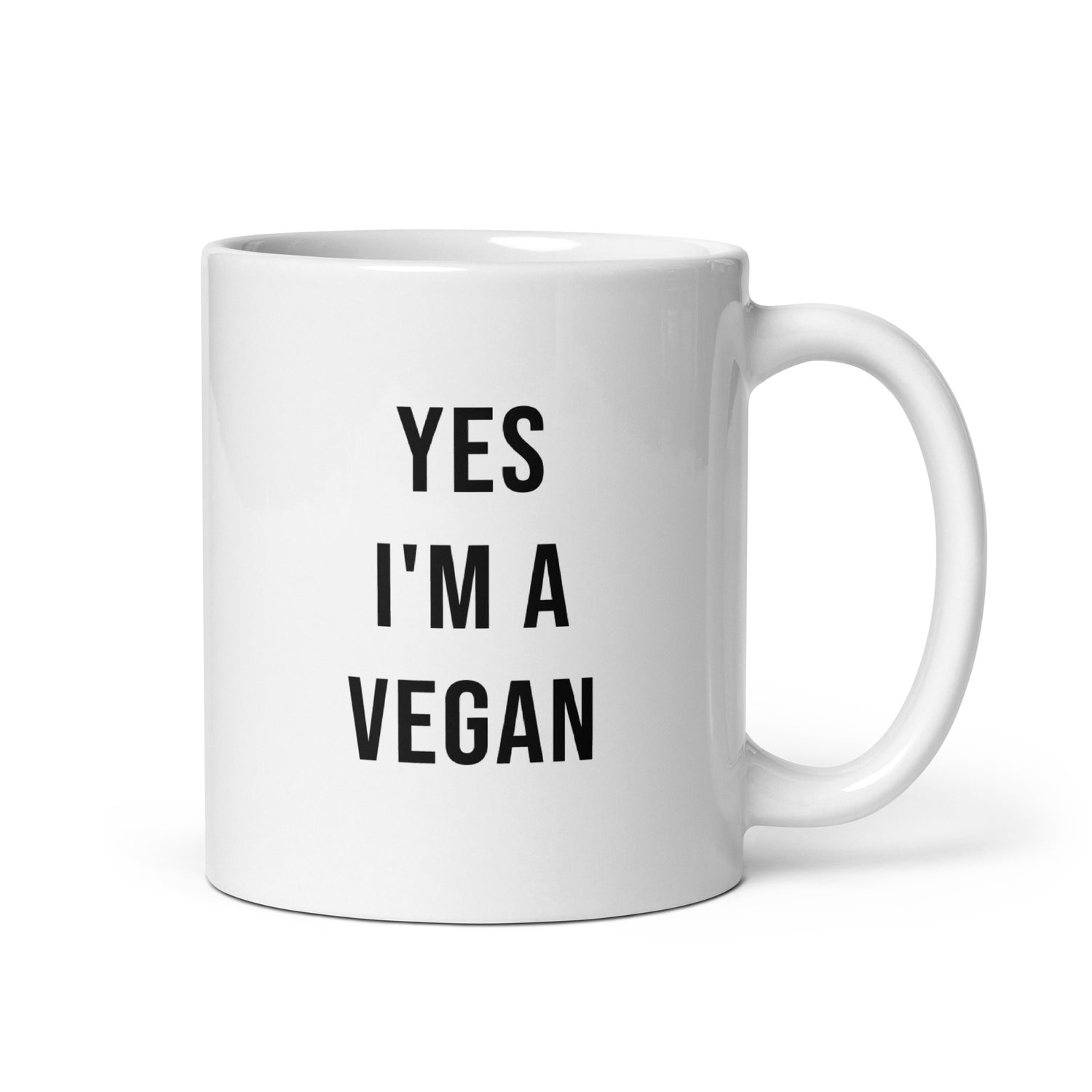 Yes I'm a Vegan Muki, Valkoinen-Musta