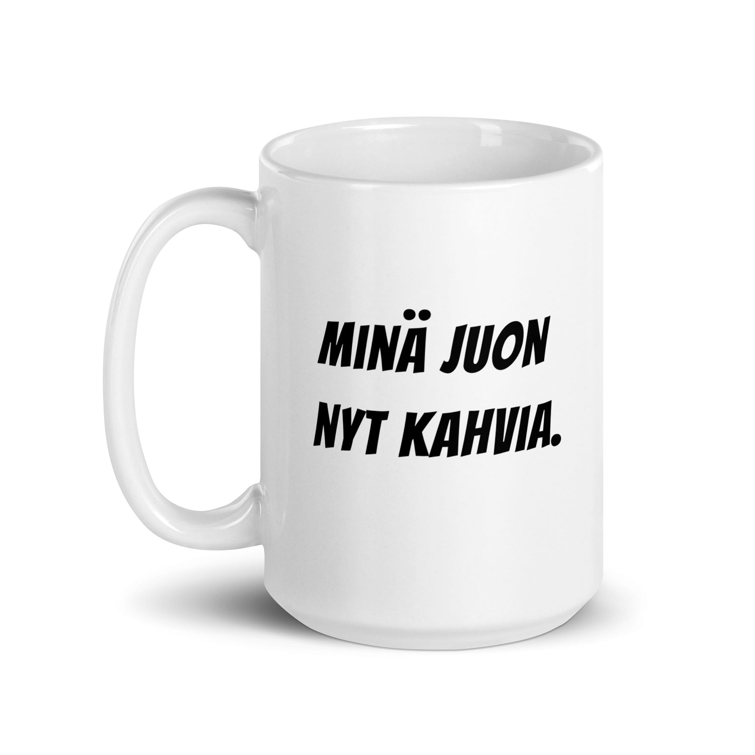 Minä juon nyt kahvia Muki, Valkoinen-Musta