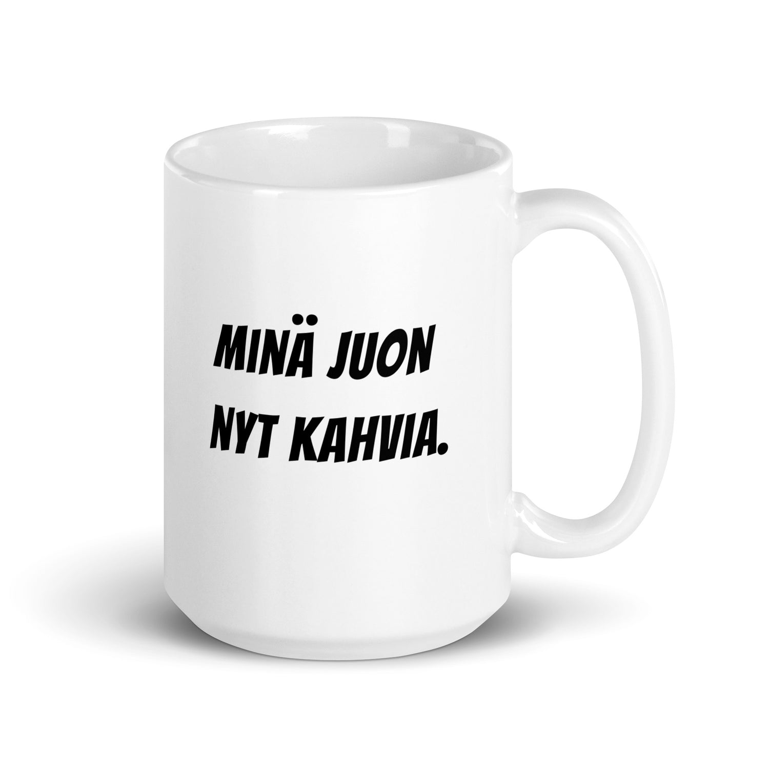 Minä juon nyt kahvia Muki, Valkoinen-Musta