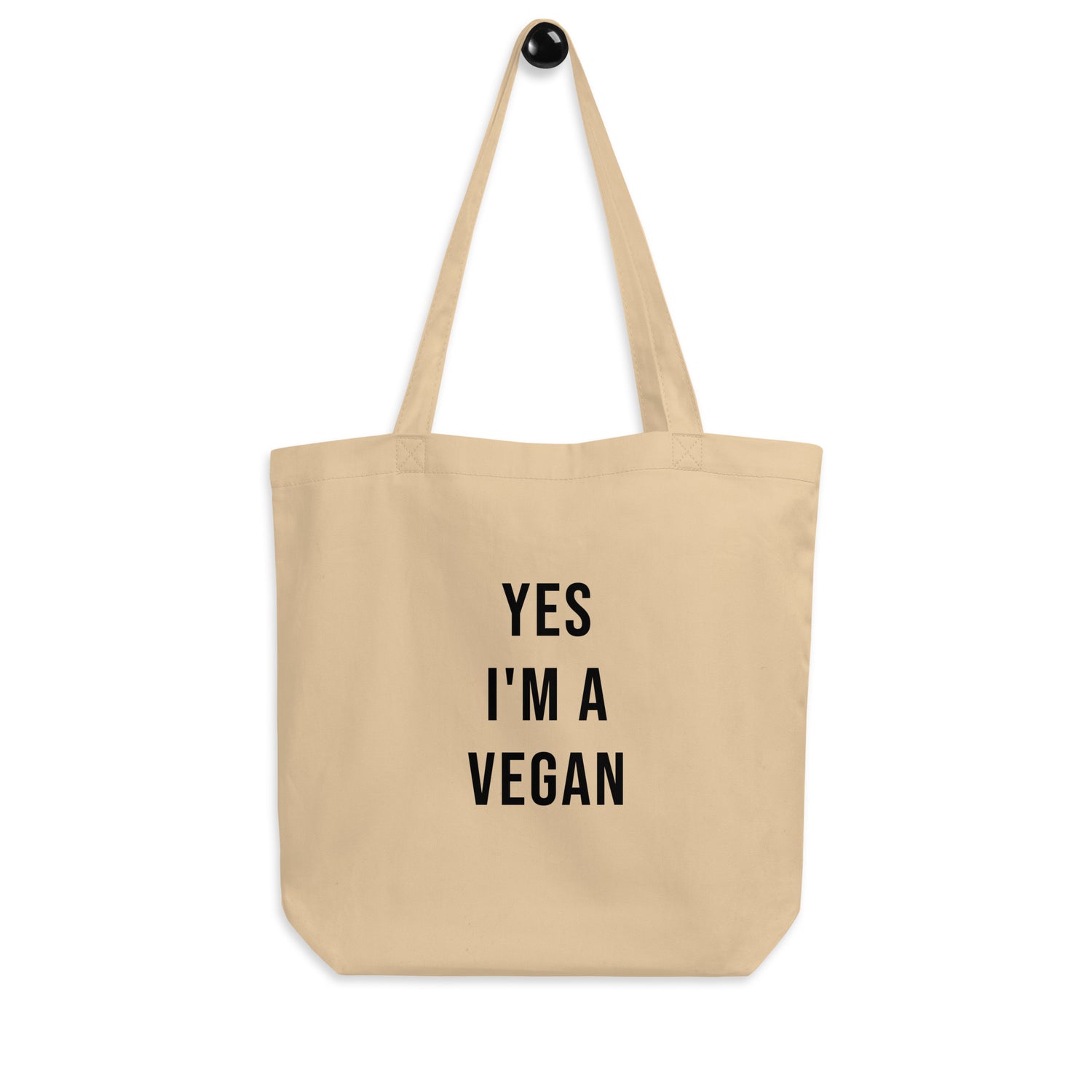 Yes I'm a Vegan Luomupuuvilla kangaskassi