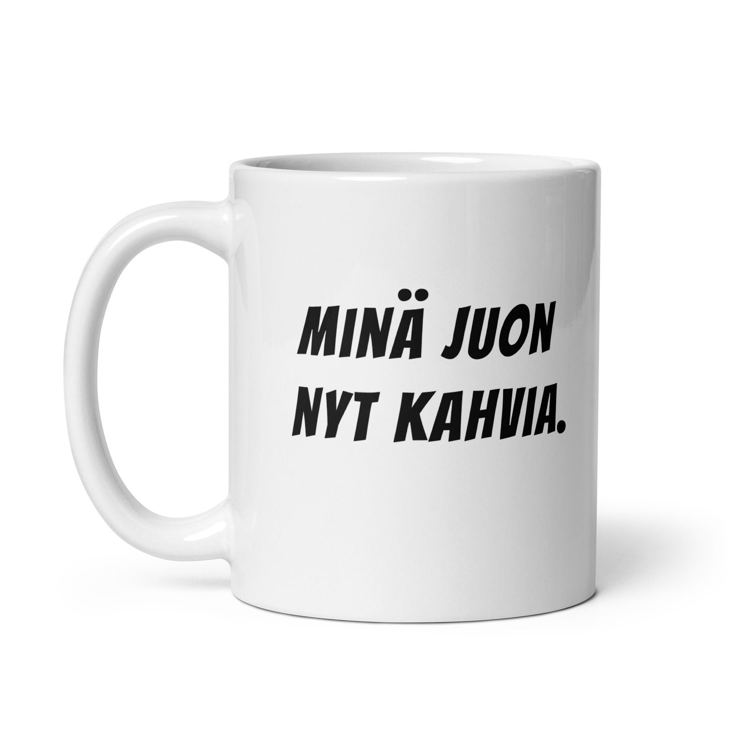 Minä juon nyt kahvia Muki, Valkoinen-Musta