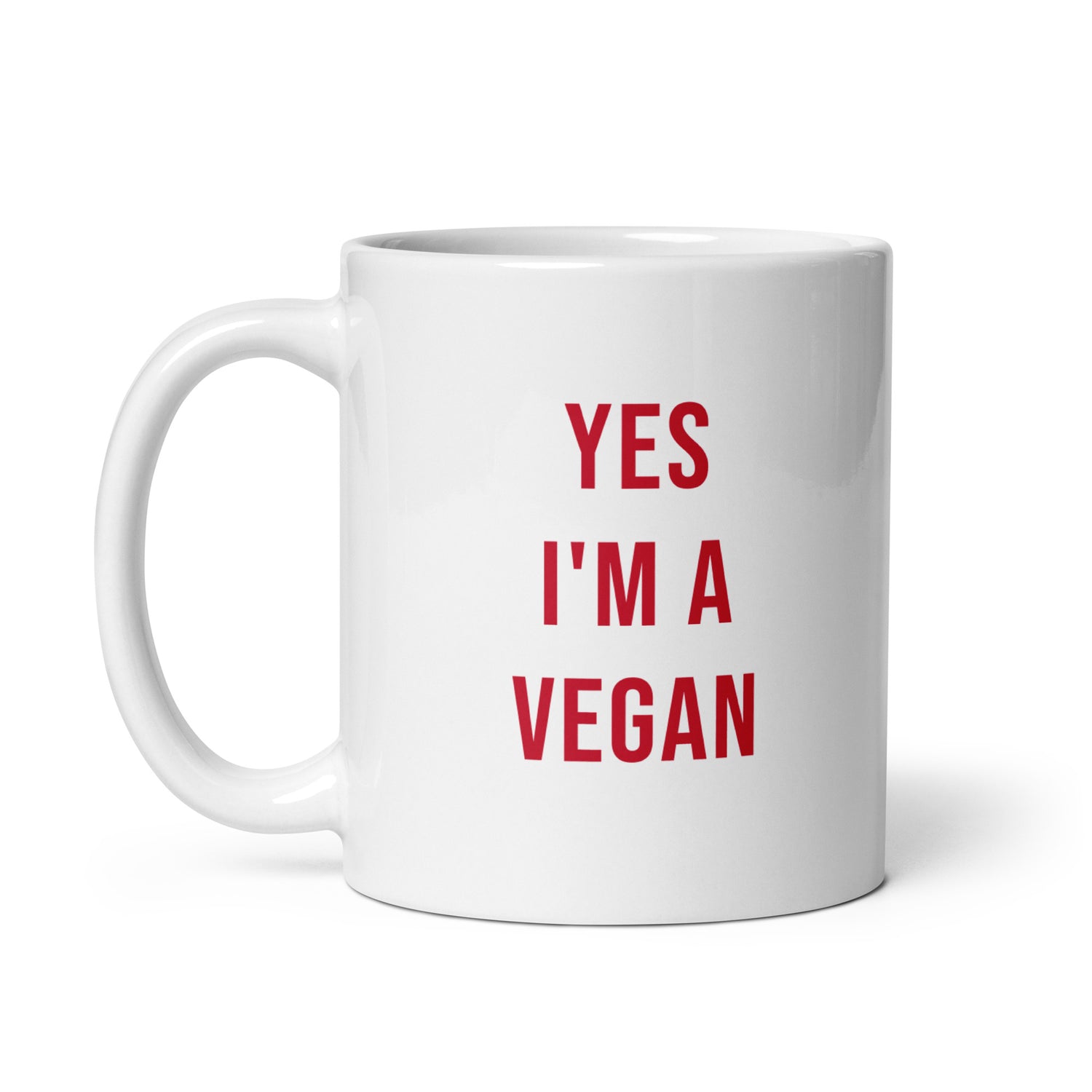 Yes I'm a Vegan Muki, Valkoinen-Punainen